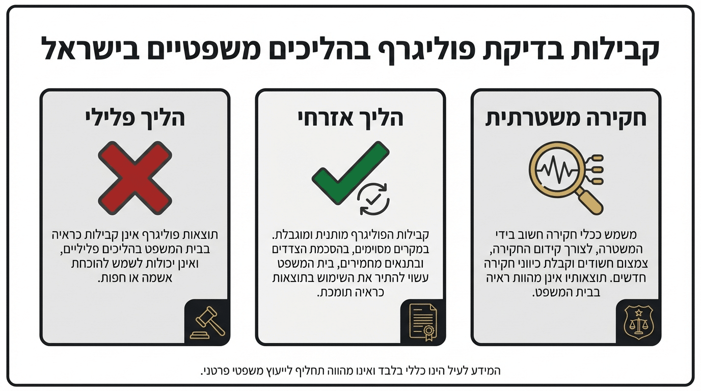 קבילות תוצאות פוליגרף בבתי משפט בישראל