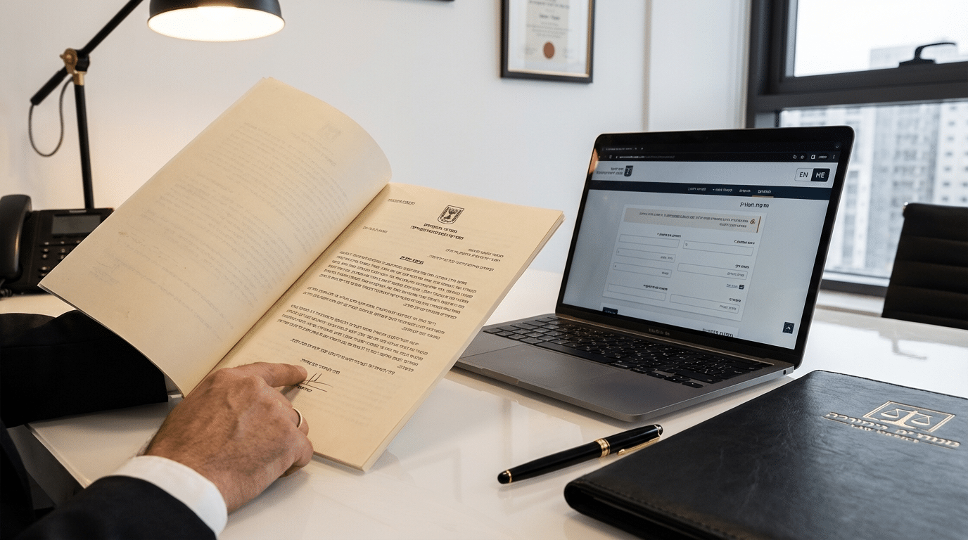 תרחיש נפוץ - קבלת הודעה על כתב אישום