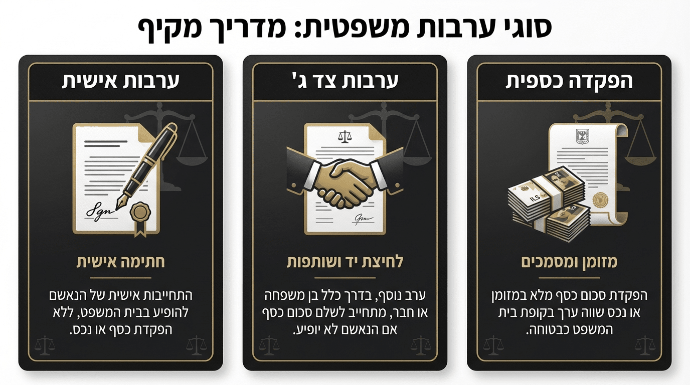 שלושה סוגי ערבויות שכדאי להכיר